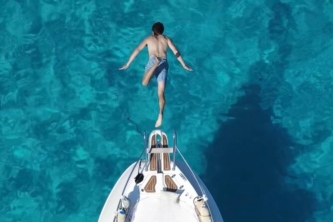 Boat tour to Egadi Favignana and Levanzo islands from Trapani - First Swim at Scogliera Cala Azzurra (Favignana’s Sandy, Clear Bay)