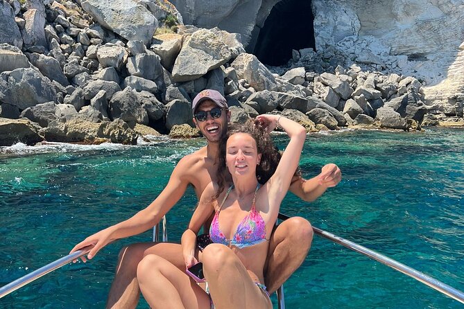 Boat tour to Egadi Favignana and Levanzo islands from Trapani - Grotta del Bue Marino: Sea-Floor Views With Tuff Quarry Cliffs