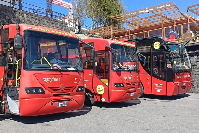 Bus Etna Experience of Italy - The bus ride comfort: open-air views with real weather tradeoffs