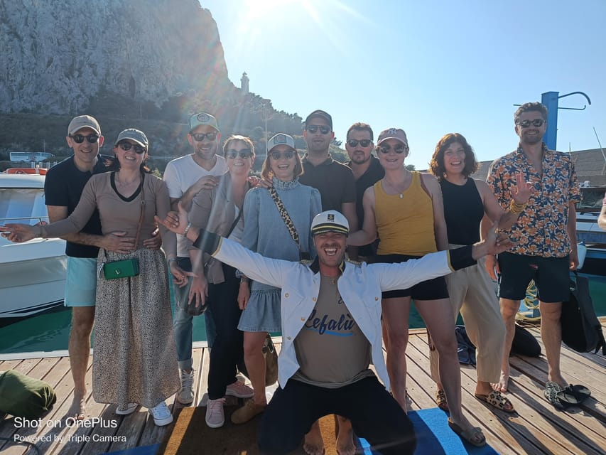 Cefalù: Mini Yacht with Snorkel Stops, Caves and Aperitif - Meeting at Cafè Eolo: First Steps on the Port of Cefalù Presidiana