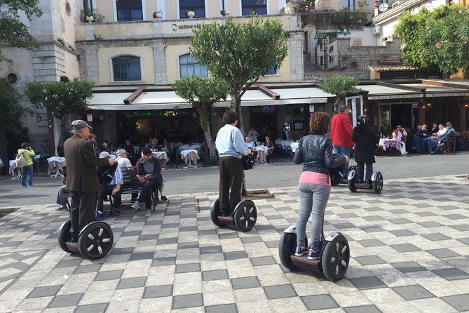 CSTRents - Taormina Segway PT Authorized Tour - Villa Comunale: flowers, cypress, and Etna views