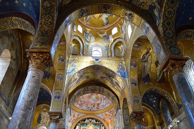 DISCOVER THE SECRET OF PALERMO Walking Tour Combining Art and best street food - Santa Maria dell’Ammiraglio (La Martorana): Mosaics With Subtle Color Magic