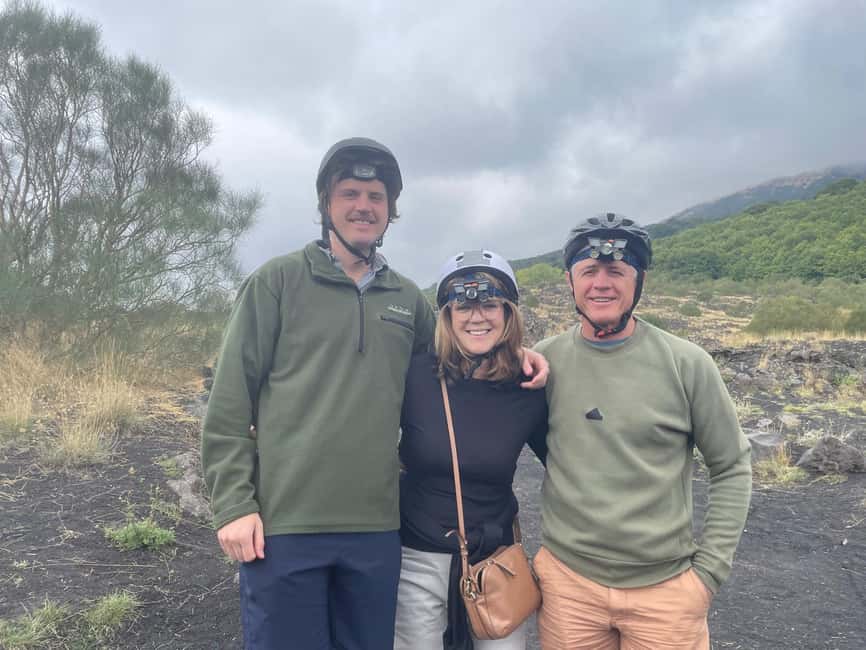Etna Jeep Tour: Explore Craters and Lava Caves, Etna Wine Brunch - The lava tube cave: helmet, flashlight, and a cooler kind of dark