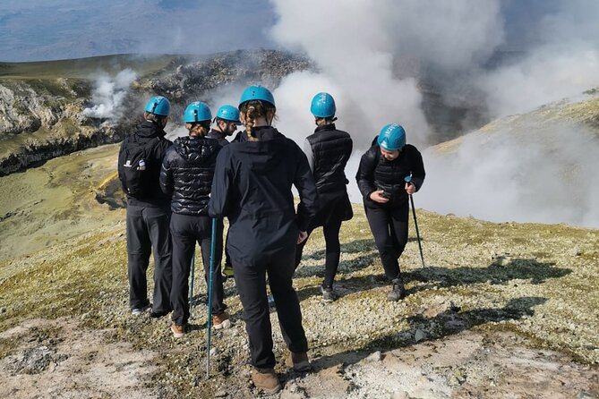 Etna North: Guided trekking to Summit volcano craters - Top-of-mountain geology: steam, bombs, and sulfur color