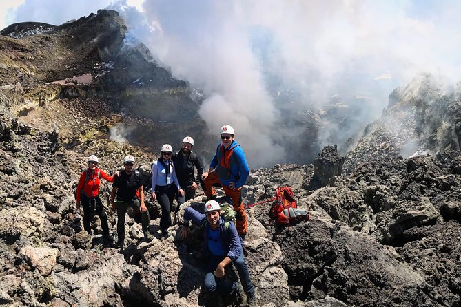 Etna, Summit Craters - Bocca Nuova and the crater rim views at 3,250m