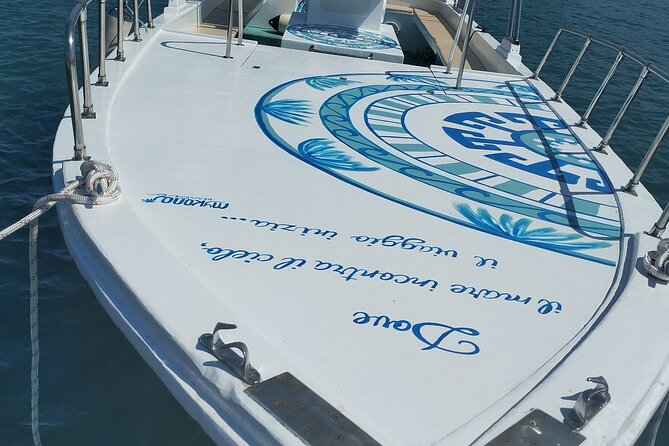 Excursions by boat: Gardens Naxos-Taormina-Isola Bella-DELFINI - On board with Mykonos Beach: small group, English, and real comfort