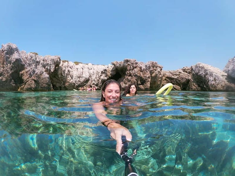 Favignana, Excursions by Dinghy from Marsala - Stop 2: Cala Rossa—Cliffs, Tuff Quarries, and Prosecco