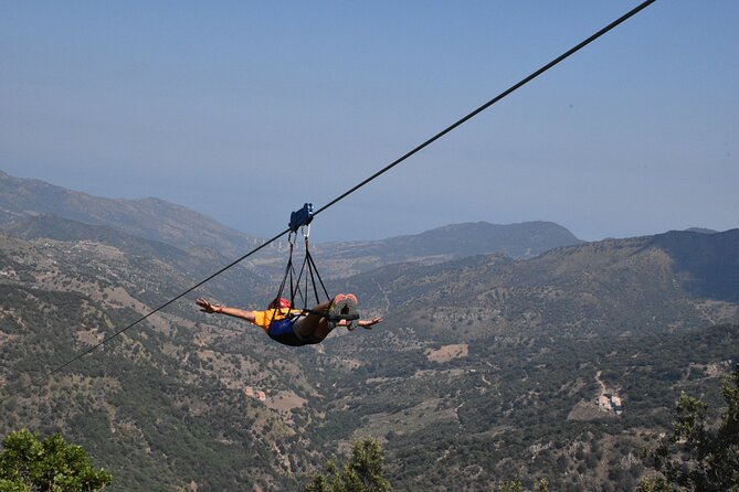 Flight with the Zipline Sicily in San Mauro Castelverde - Three flight modes in Zipline Sicily: angel, seat, and freestyle