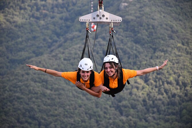 Flight with the Zipline Sicily in San Mauro Castelverde - Safety and staff approach: helmet, harness, and calm instruction