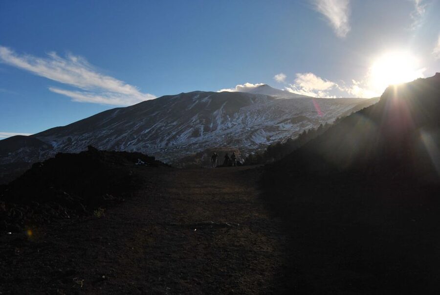 From Catania: Mount Etna Sunset Tour with Aperitif - The Bove Valley lookout and central crater view