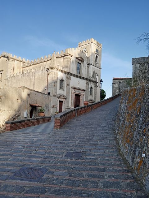From Catania Private Godfather Tour Forza D'Agro and Savoca - Forza d’Agro: the hilltop church stops and the 12th-century castle view