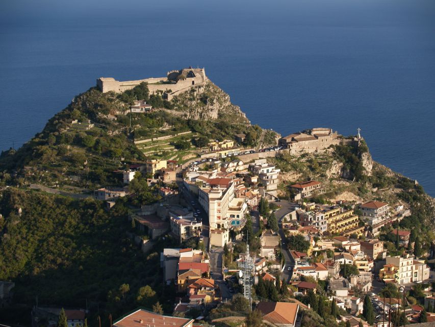 From Catania: Taormina, Savoca, & Castelmola Tour w/ Lunch - Taormina and the Greek Theatre: ancient ruins with sea-and-Etna framing