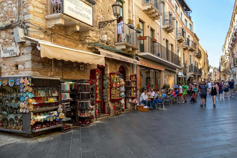 From Cefalù: Full-day tour to Mount Etna & Taormina - Mount Etna Free Time: Silvestri Craters, Shops, Cafés at 1,900 m