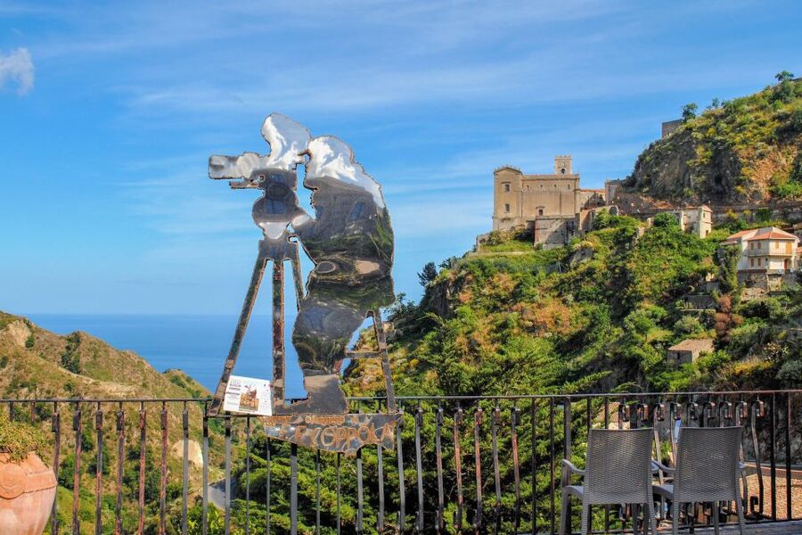 From Taormina: Private Godfather Tour with Lunch - Savoca: Bar Vitelli, Santa Lucia, and the wedding square