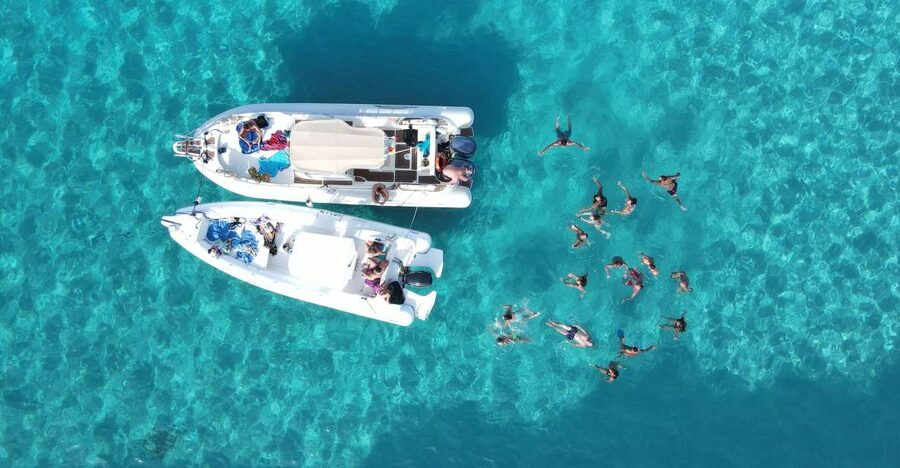 From Trapani: Favignana and Levanzo Full Day Cruise - Morning swim circuit: Cala Azzurra, Bue Marino, and Cala Rossa
