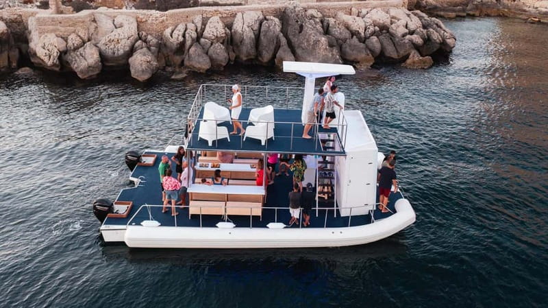 Giardini Naxos: Dolphin Catamaran Sunset Tour with Aperetif - Sunset catamaran basics from Giardini Naxos