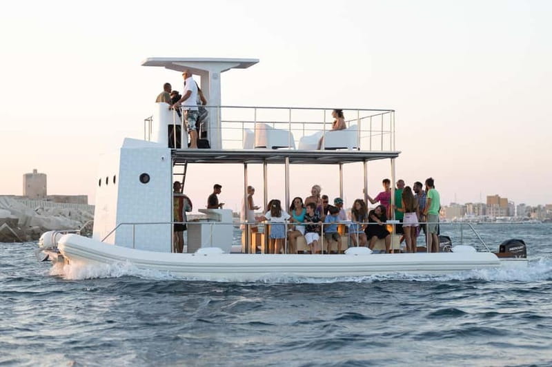Giardini Naxos: Dolphin Catamaran Sunset Tour with Aperetif - Ancient Naxos aperitif: Prosecco, Sicilian wine, and a smart heat-proof platter