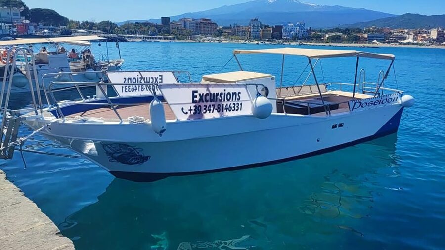 Giardini Naxos: Dolphin Searching Sunset Boat Tour - Isola Bella and the swim break in crystal water