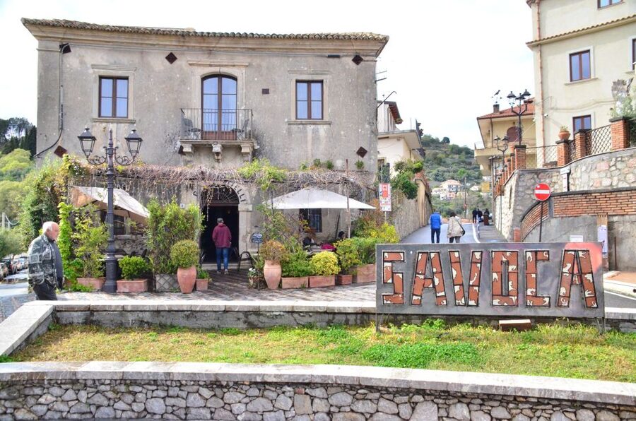 GODFATHER TOUR film's locations departure from Taormina area - Pickup timing and the orange GODFATHER bus