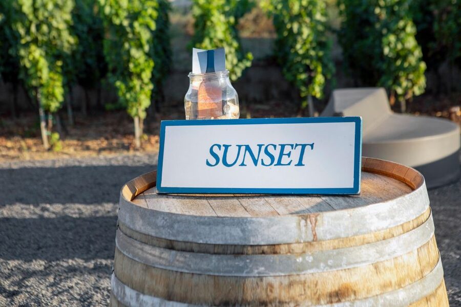 LIPARI WINERY - SUNSET WINE TASTING - What you actually taste: four wines, plus more glasses on the terrace