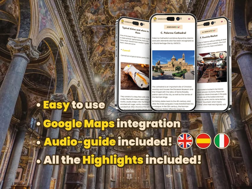 Palermo: Digital guide made with a Local for your tour - Starting at a church and following the route like Google Maps, not guesswork