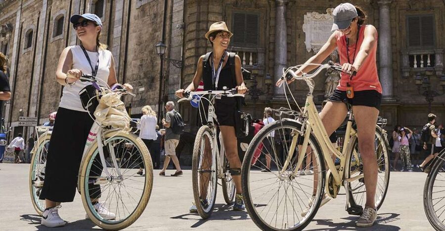 Palermo: Guided Bike Tour with Street Food Tasting - Crossing the Cassaro to San Francesco Church and Piazza Marina
