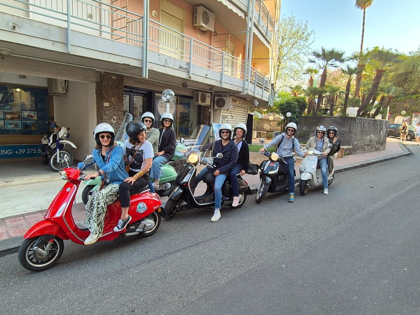 Panoramic Vespa tour of Taormina, Castelmola and White Lotus series locations - Getting started in Giardini Naxos: helmets, training, and the deposit reality