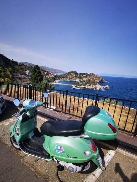 Panoramic Vespa tour of Taormina, Castelmola and White Lotus series locations - Taormina highlights: Greek Theatre exterior, Belvedere Square, and White Lotus at San Domenico