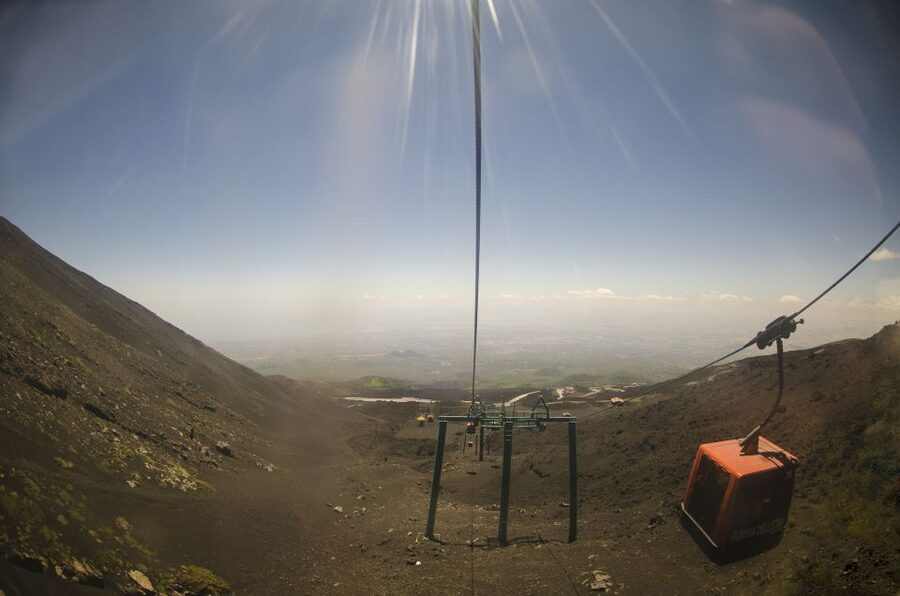 Scenic Tour of Etna foot hills and Alcantara Gorges - The Circumetnea train to Adrano, then the bus climb to Rifugio Sapienza
