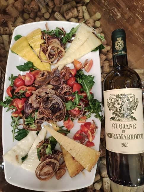 sicilian wine and food tasting - Act Two: Cataratto paired with tuna heart bruschetta