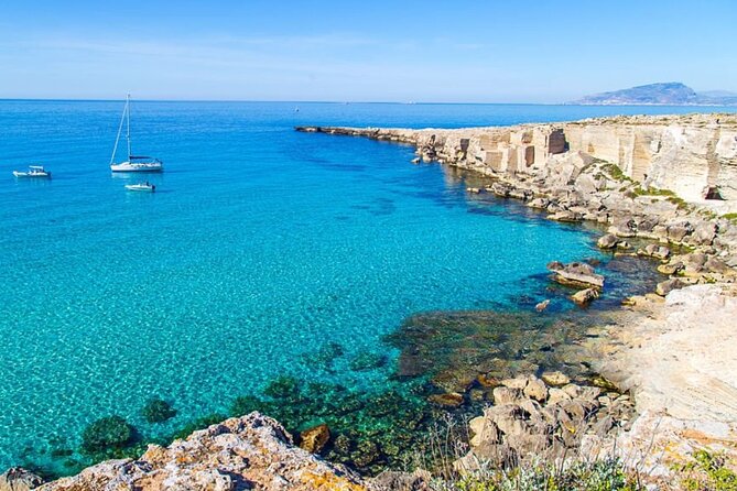 Small Group Dinghy Tour Favignana and Levanzo from Trapani - Favignana swim circuit: Cala Azzurra, Bue Marino, and Cala Rossa