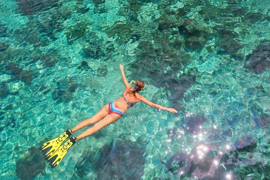 Snorkeling Tour of the Taormina Coast and Isola Bella - Grotta degli Innamorati and orange corals along Cape Taormina