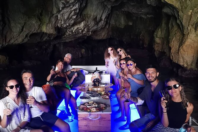 Syracuse Aperitif boat at Sunset island and sea caves - Getting Away From Ortigia and Into the North Coast Caves