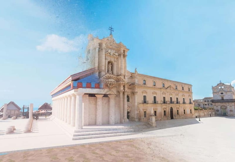 Syracuse: Cathedral entrance ticket with VR viewer experience - VR headset time: what the reconstruction helps you see