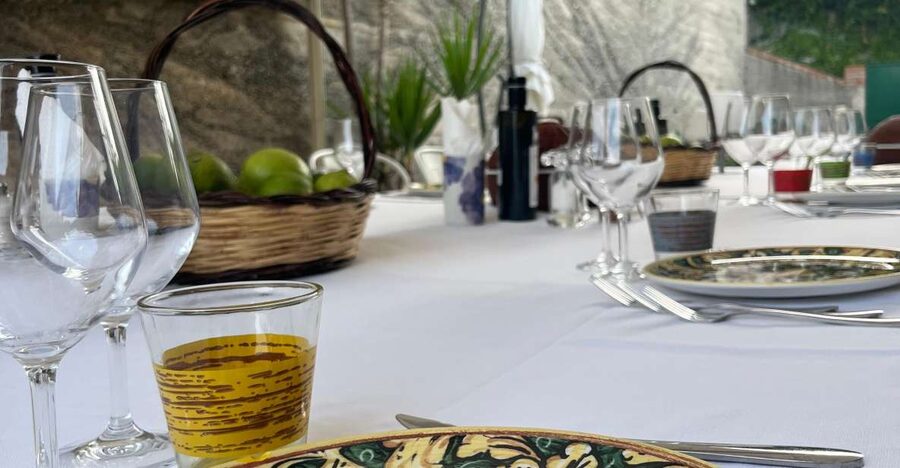 Taormina Half-Day Sicilian Cooking Class & Market Tour - Starting at the Arch of Porta Messina: setting up the day