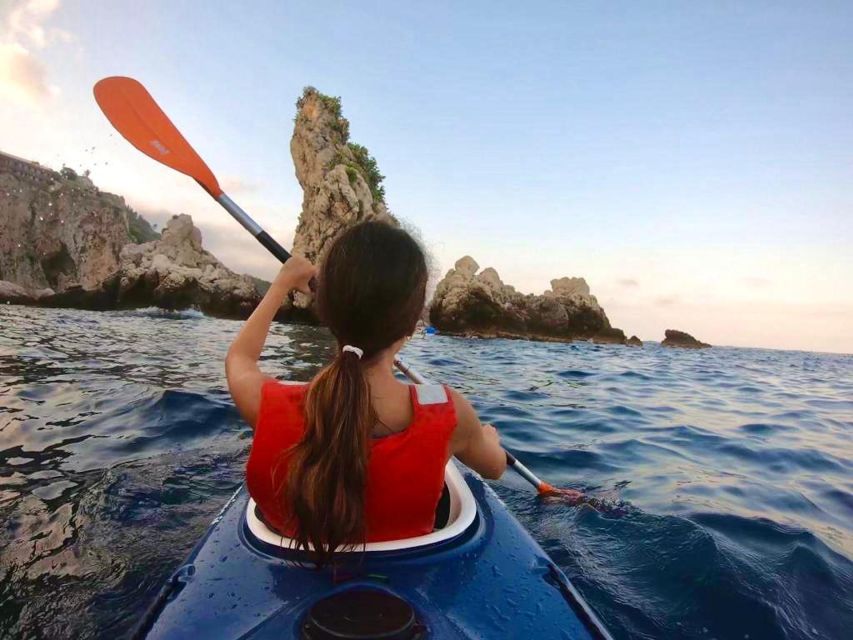 Taormina: Kayak Coastal Tour to Isola Bella and Blue Grotto - Meeting Under the Teocle Statue and Getting Set Up Without Stress