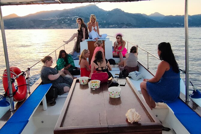 Taormina Sunset Aperitif on-Board - Spisone Bay: North of Taormina and More Texture
